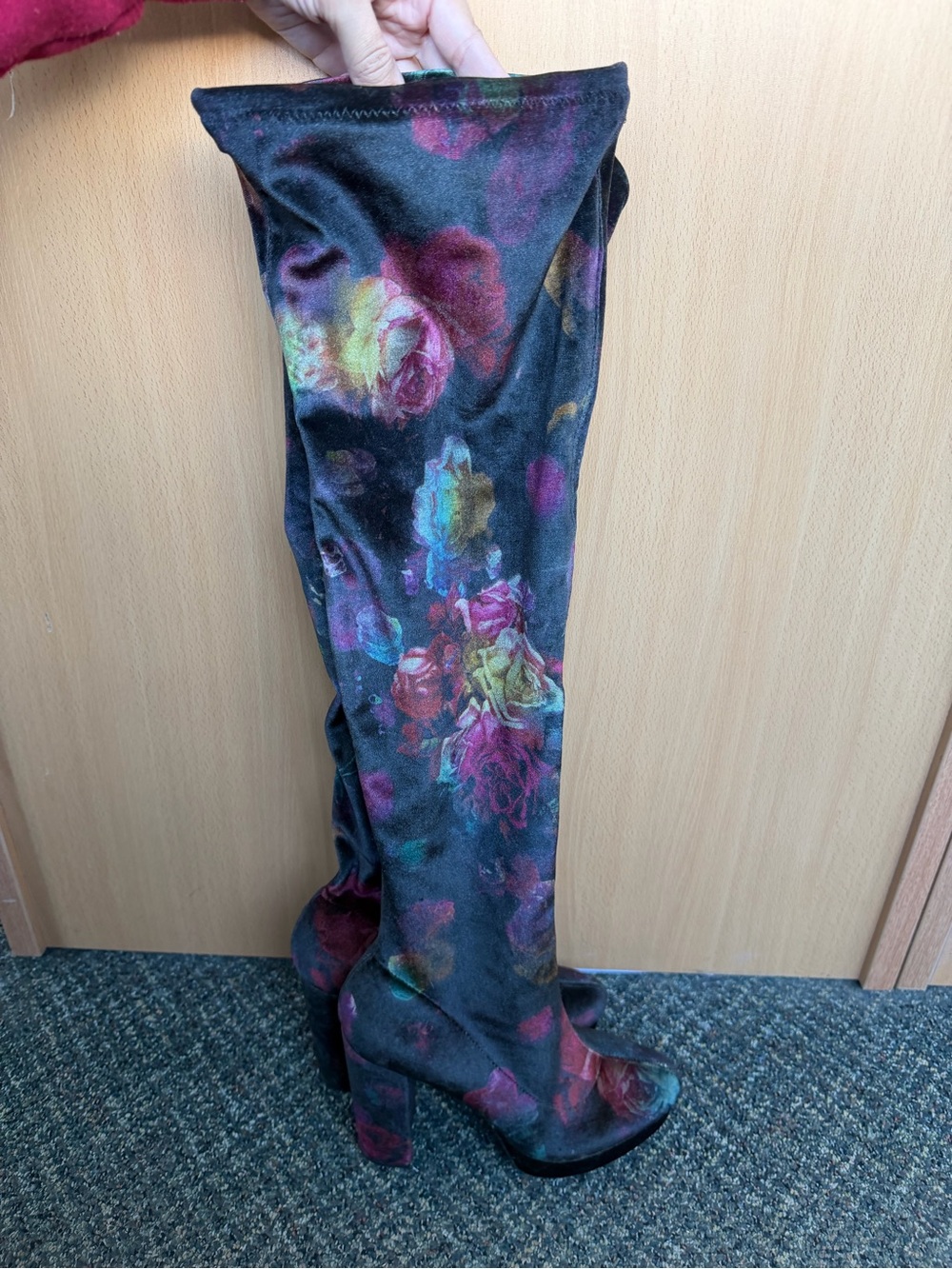 Madden Girl Floral Over-the-Knee Boots